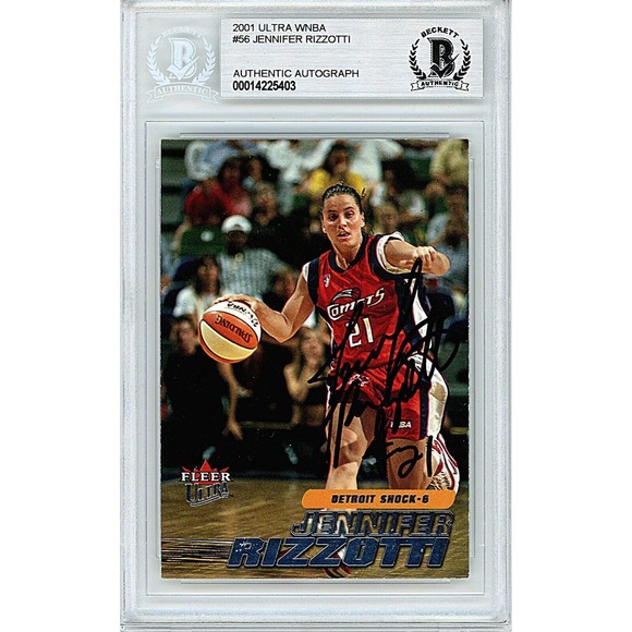 Jennifer Rizzotti Autograph Comets 2001 Ultra WNBA Basketball Card Beckett Slab - Picture 1 of 4